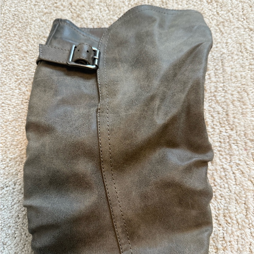 Rampage Western Women’s Mid Calf Gray Zip Up Distressed Boots Women’s 7.5M M - Picture 7 of 16